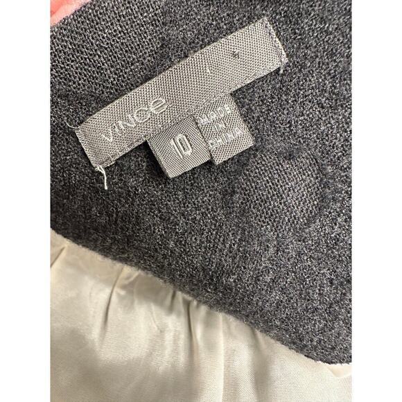 Vince Charcoal Cap Sleeve Shift Dress with Sequin Polka Dots And Pockets Sz. 10 - Picture 7 of 7